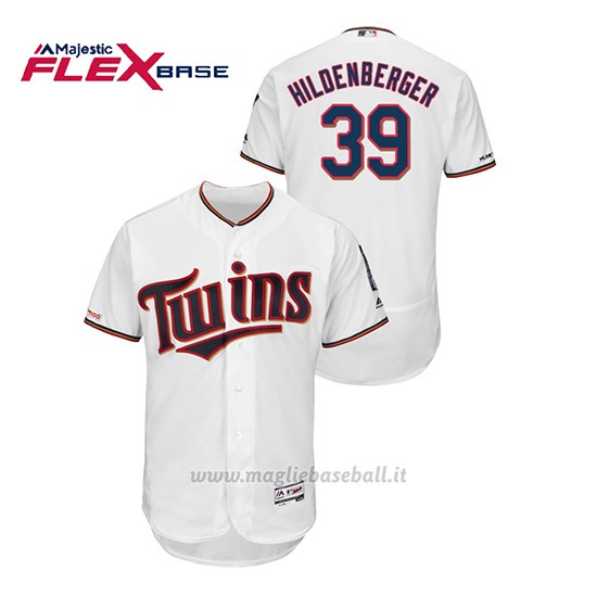 Maglia Baseball Uomo Minnesota Twins Trevor Hildenberger 150th Aniversario Patch Flex Base Bianco